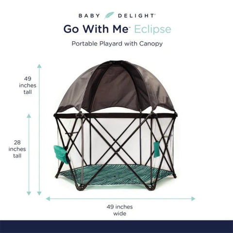 Go With Me Eclipse - Deluxe Portable Playard with Canopy & Padded Floor, 819956001531 - ANB Baby