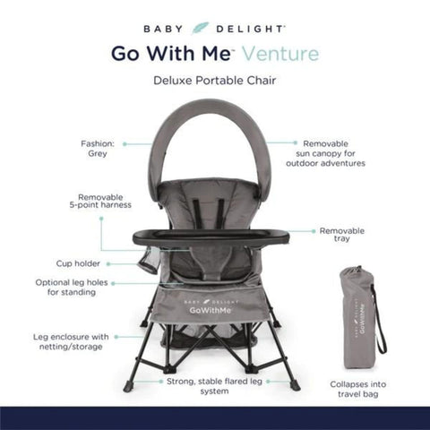 Go With Me Venture Deluxe Portable Chair, 819956000053 - ANB Baby