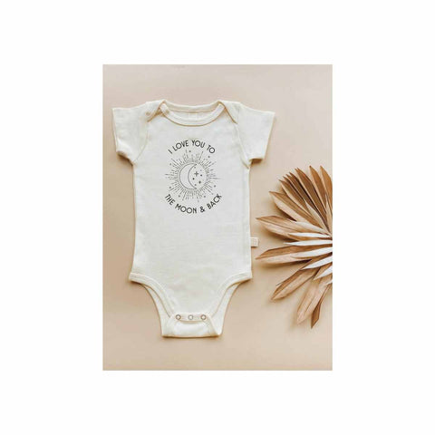 Tenth & Pine I Love You To The Moon and Back Organic Cotton Onesie, - ANB Baby
