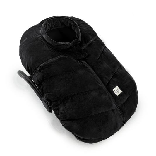 7 AM Enfant Car Seat Cocoon Bebe Mild Climate, Black Velour, -- ANB Baby