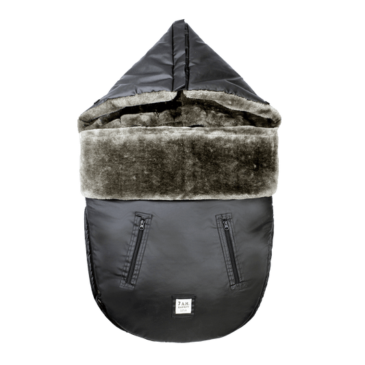 7 AM Enfant WaxedPOD Footmuff, Waxed Forest/Faux Shearling, -- ANB Baby