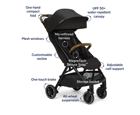 Nuna TRVL Stroller with Travel Bag, -- ANB Baby