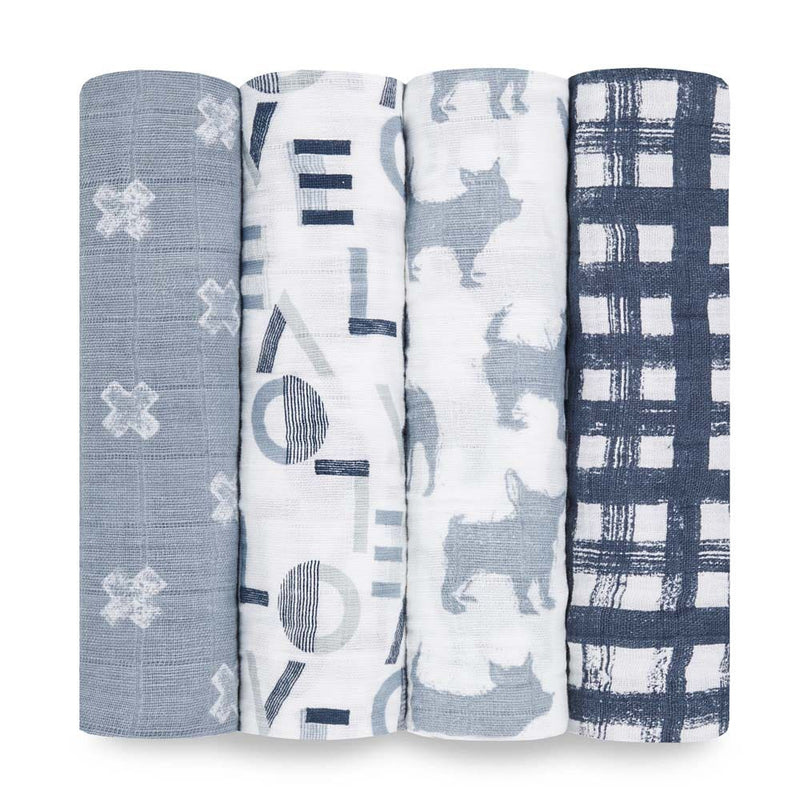 Aden & Anais Infant Boutique Classic Swaddle Blankets, Waverly, 4-pack, -- ANB Baby