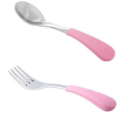 Avanchy Stainless Steel Baby Fork / Spoon, 2 Pack, -- ANB Baby