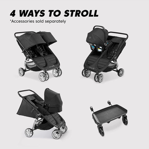 Baby Jogger City Mini 2 Double Baby Stroller, Jet, -- ANB Baby