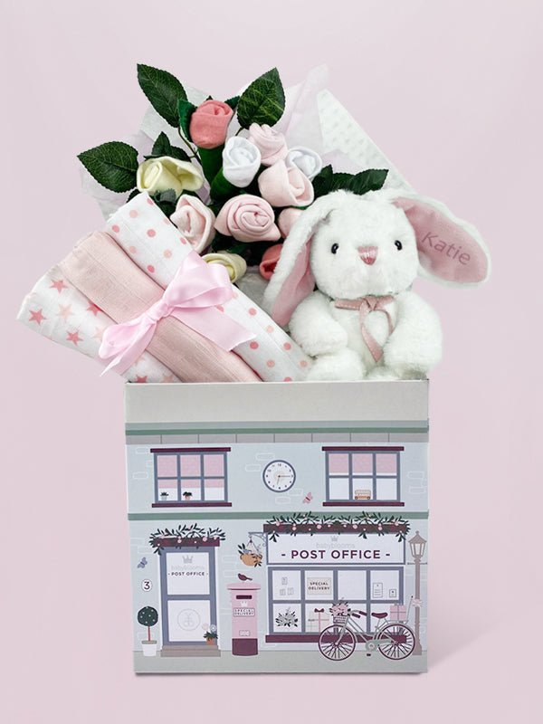 Babyblooms Personalized Little Bunny Welcome Baby Keepsake Box, -- ANB Baby