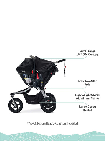 BOB Gear Rambler Jogging Stroller + Travel System with B-Safe 35 Infant Car Seat, -- ANB Baby