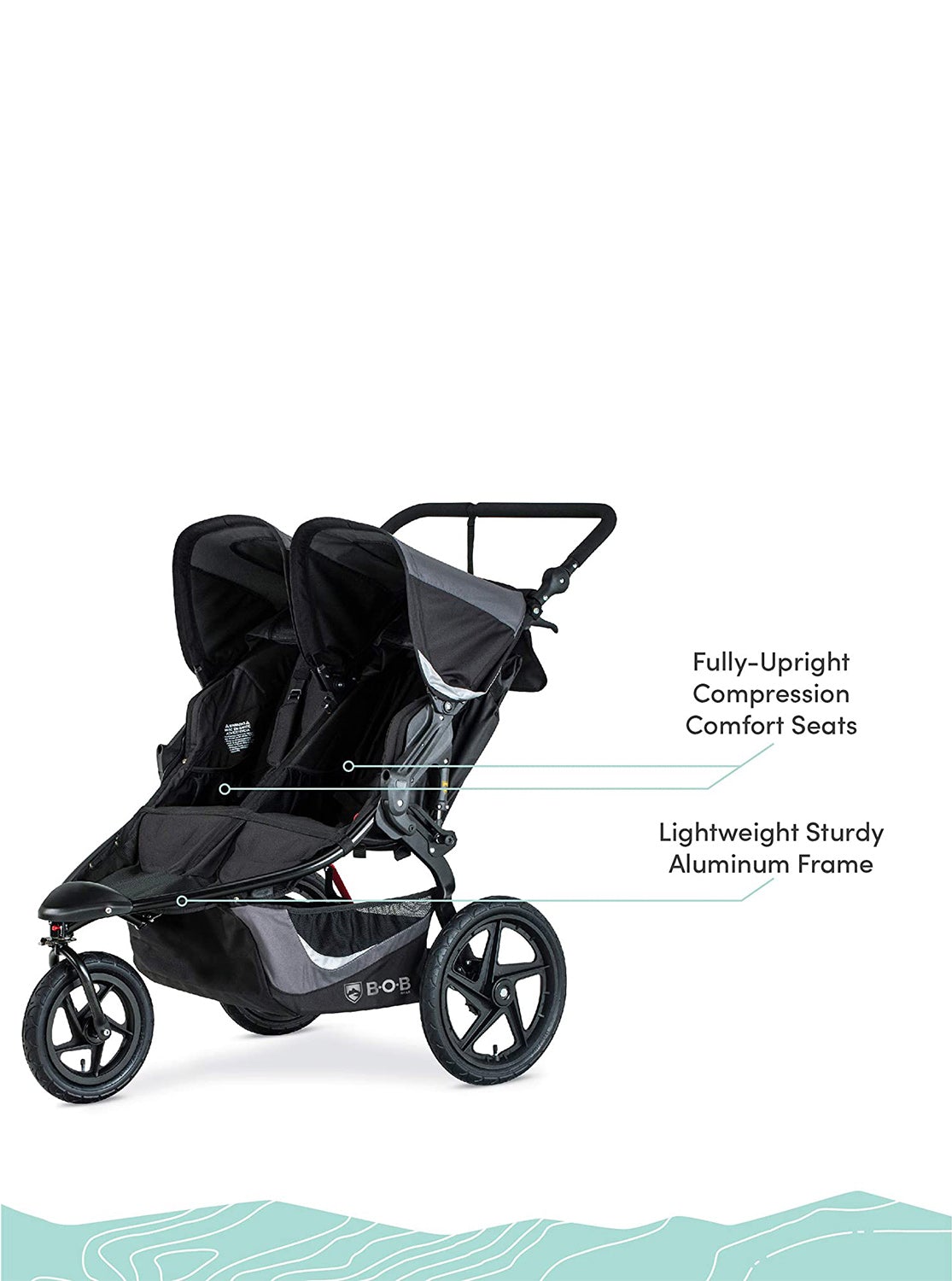 BOB Gear Revolution Flex 3.0 Duallie Double Jogging Stroller, -- ANB Baby