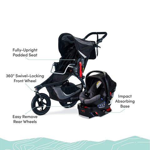 BOB Gear Revolution Flex 3.0 Jogging Stroller + Travel System with B-Safe 35 Infant Car Seat, -- ANB Baby