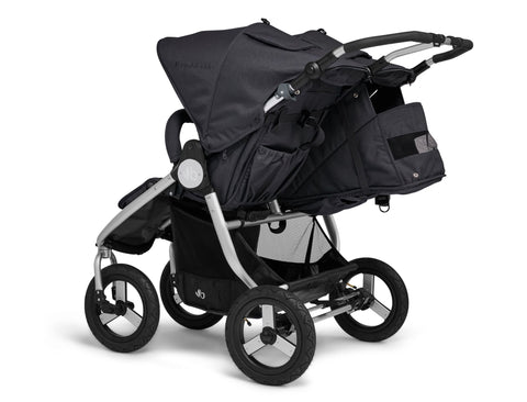 Bumbleride 2022 Indie Twin Double Jogging Stroller, Dusk Back View -- ANB Baby