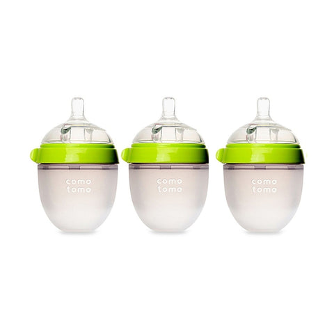 Comotomo Baby Bottle 5-Ounce / 150 ml Kit, Green, Pack of 3, -- ANB Baby