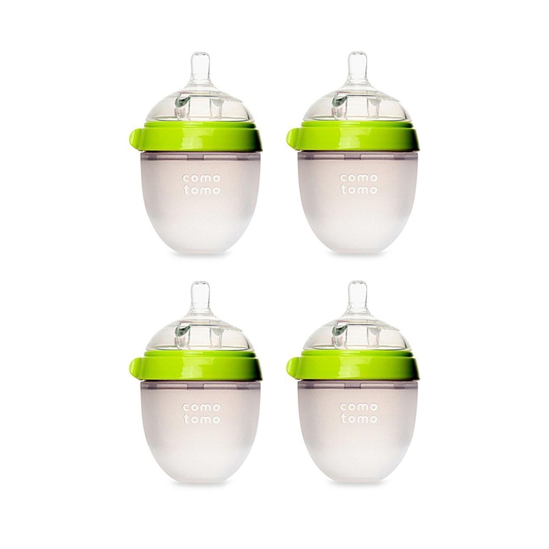 Comotomo Baby Bottle 5-Ounce /150 ml Kit, Green, Pack of 4, -- ANB Baby