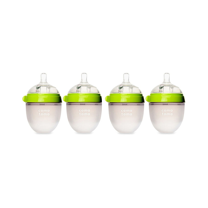 Comotomo Baby Bottle 5-Ounce /150 ml Kit, Green, Pack of 4, -- ANB Baby