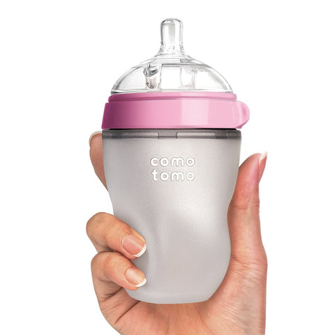 Comotomo Natural Feel Baby Bottle, Pink, 8-Ounce, -- ANB Baby