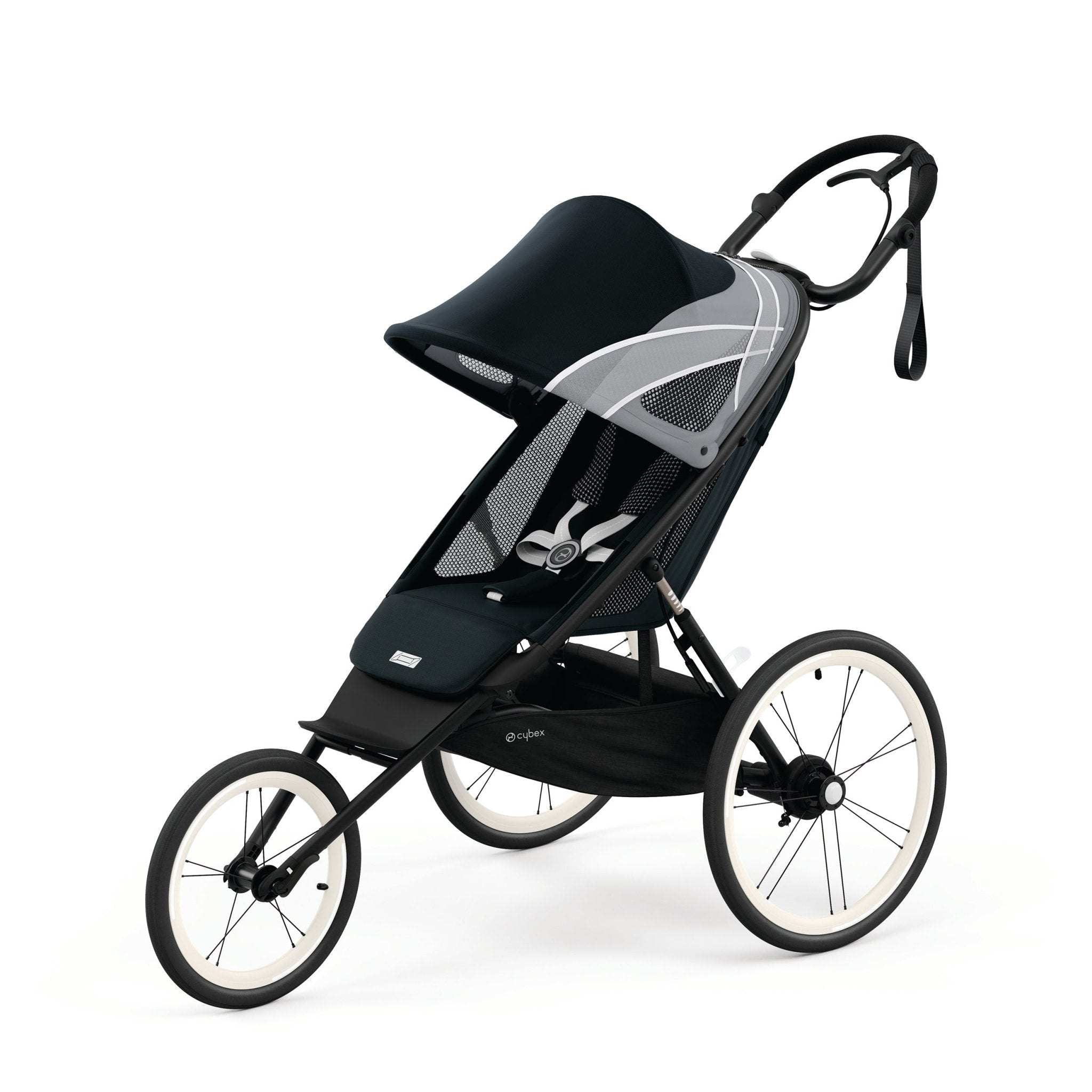 Cybex AVI Jogging Stroller Bundle, Black Frame + Seat Pack, -- ANB Baby