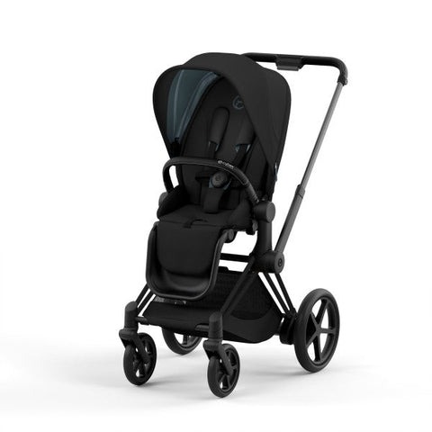 Cybex e-Priam 4 OneBox, Frame and Deep Black Seat, -- ANB Baby