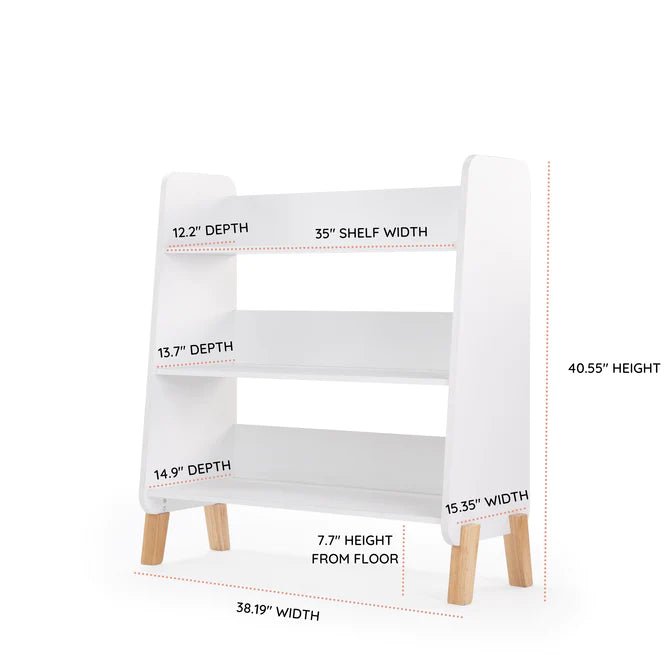 DaDaDa Muse Bookshelf, White / Natural, -- ANB Baby