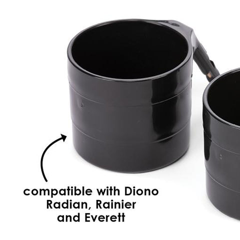 Diono Cup Holder for Radian, Everett and Rainier Car Seats, Black Pack of 2, -- ANB Baby