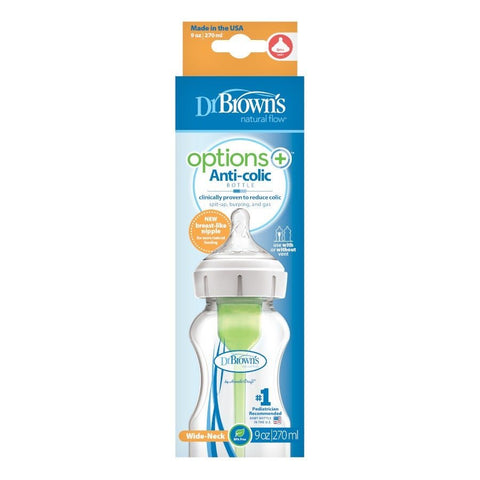 Dr. Brown's Options+ Wide-Neck Bottle, Single, -- ANB Baby