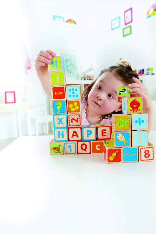 HAPE ABC Wooden Stacking Blocks, -- ANB Baby