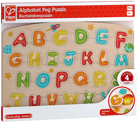 HAPE Alphabet Peg Puzzle Game, -- ANB Baby