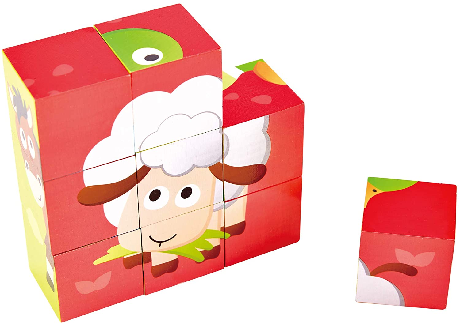 HAPE Farm Animal Block Puzzle, -- ANB Baby