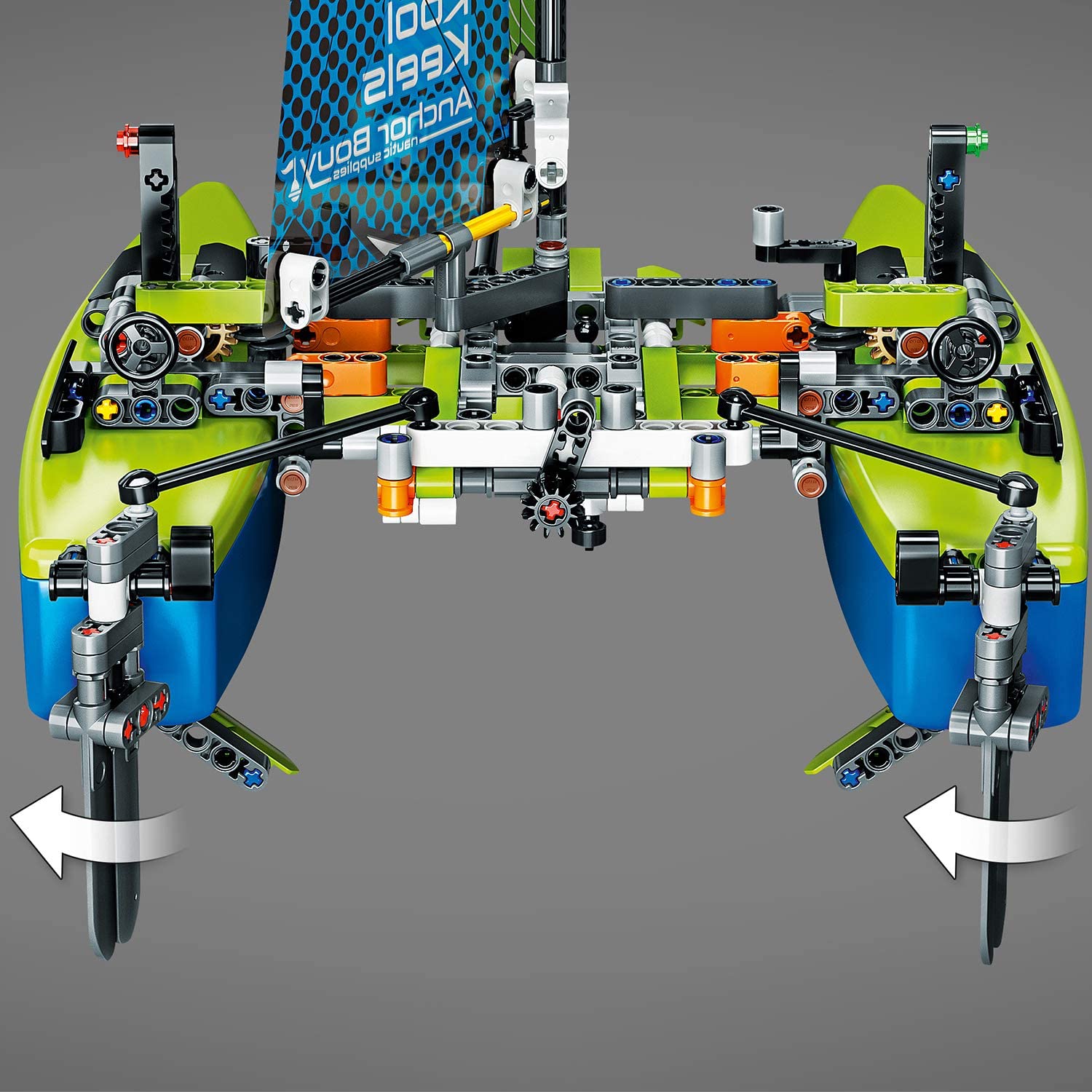Lego Technic Catamaran Model Sailboat Building Kit, 404 Pieces, -- ANB Baby