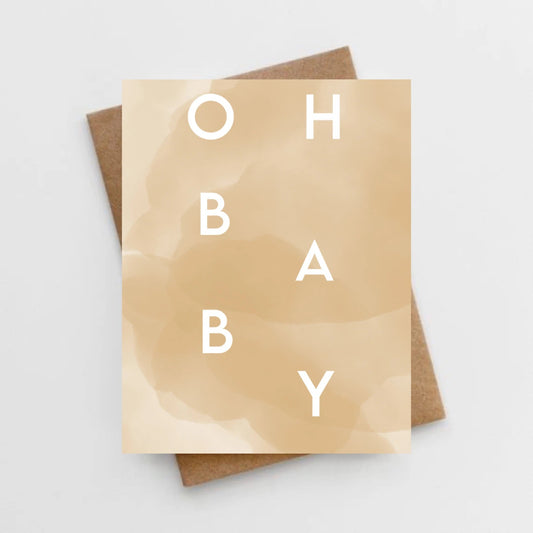 Lemon Milk Paper Oh Baby Card, -- ANB Baby