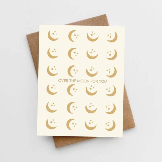 Lemon Milk Paper Over the Moon For You Card, -- ANB Baby