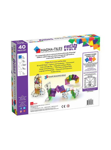 Magna-Tiles Freestyle 40-Piece Set, -- ANB Baby