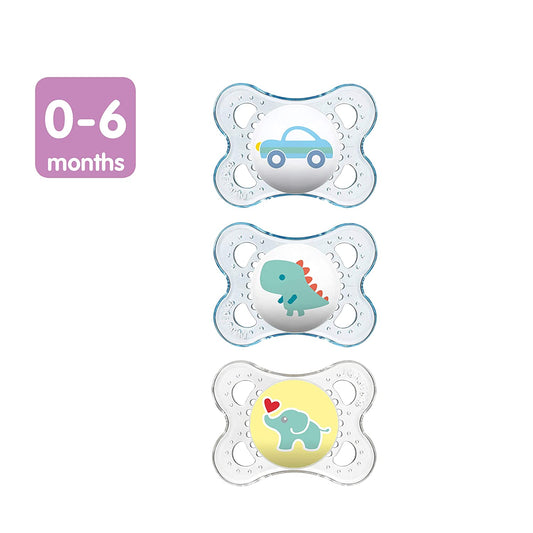 MAM Clear Collection Pacifier Value Pack Set Of 3 Pacifiers 0-6 Months, -- ANB Baby