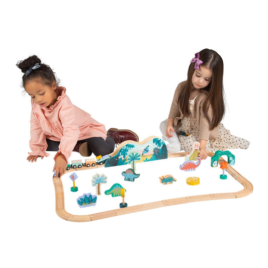 Manhattan Toy T-Rex Express Wooden Train Set, -- ANB Baby