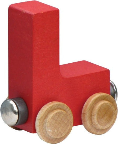 Maple Landmark Bright Color NameTrain Letter L Car, -- ANB Baby