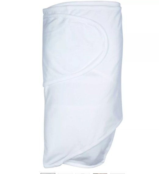 Miracle Blanket Baby Wrap Solid Swaddle - White, -- ANB Baby