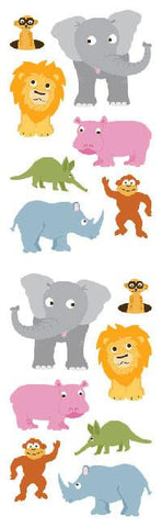 Mrs. Grossman's Strip of Chubby Sea Animals and Jungle Animals Stickers, -- ANB Baby