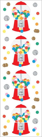 Mrs. Grossman's Strip of Sparkle Gumball Machine Stickers, -- ANB Baby