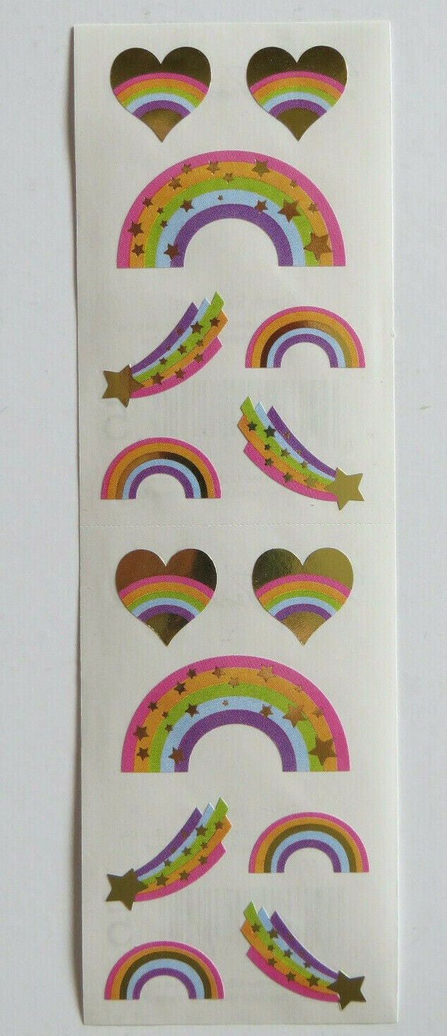 Mrs. Grossman's Strip of Starry Rainbows Stickers, -- ANB Baby
