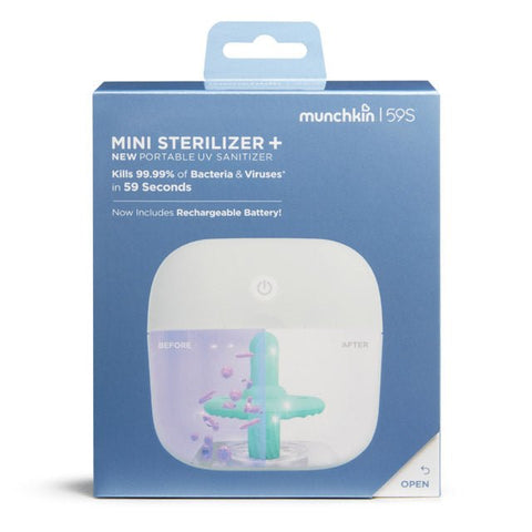 Munchkin 59S Mini Sterilizer Plus Portable UV Sanitizer with Rechargeable Battery, -- ANB Baby