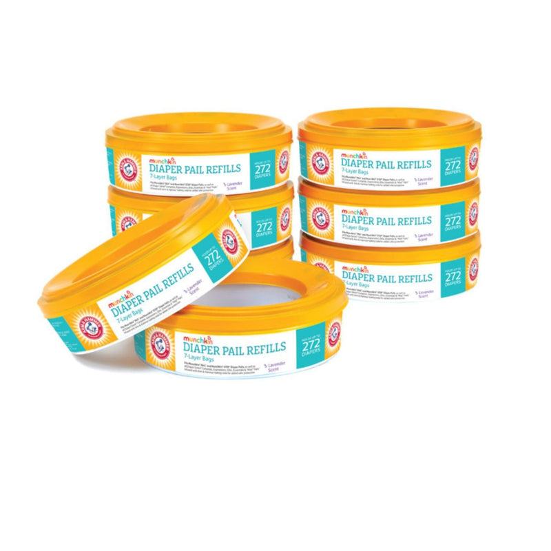 Munchkin Arm & Hammer Diaper Pail Refill Rings Lot, 8-Pack, -- ANB Baby