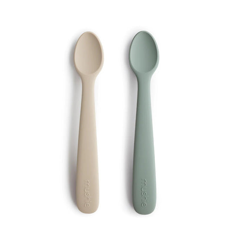 Mushie Silicone Feeding Spoons, 2 Pack, -- ANB Baby