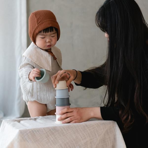 Mushie Stacking Cups Toy, -- ANB Baby