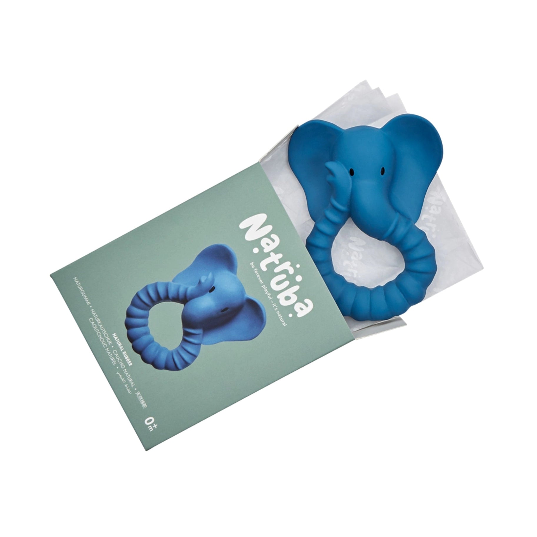 Natruba Elephant Teether, Blue, -- ANB Baby