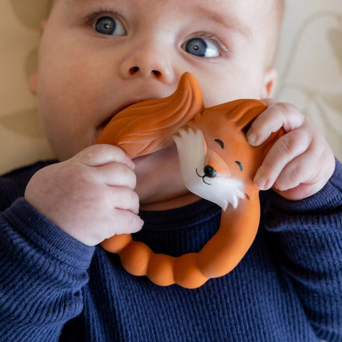 Natruba Fox Teether, Orange, -- ANB Baby