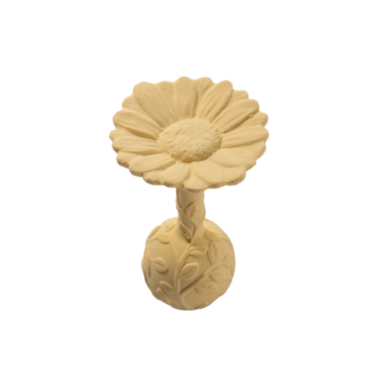 Natruba Rubber Daisy Rattle, Yellow, -- ANB Baby