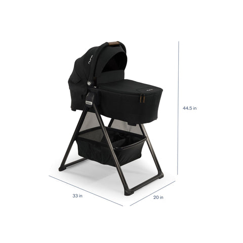 Nuna LYTL Bassinet + Stand, Caviar, -- ANB Baby