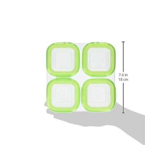 OXO Tot 12-Piece Baby Blocks Food Storage Container, Green, -- ANB Baby