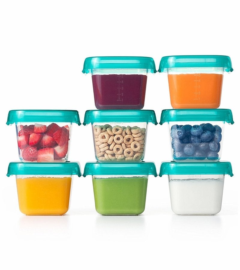 OXO TOT Baby Blocks Freezer Storage Containers - 6 Oz - TEAL, -- ANB Baby