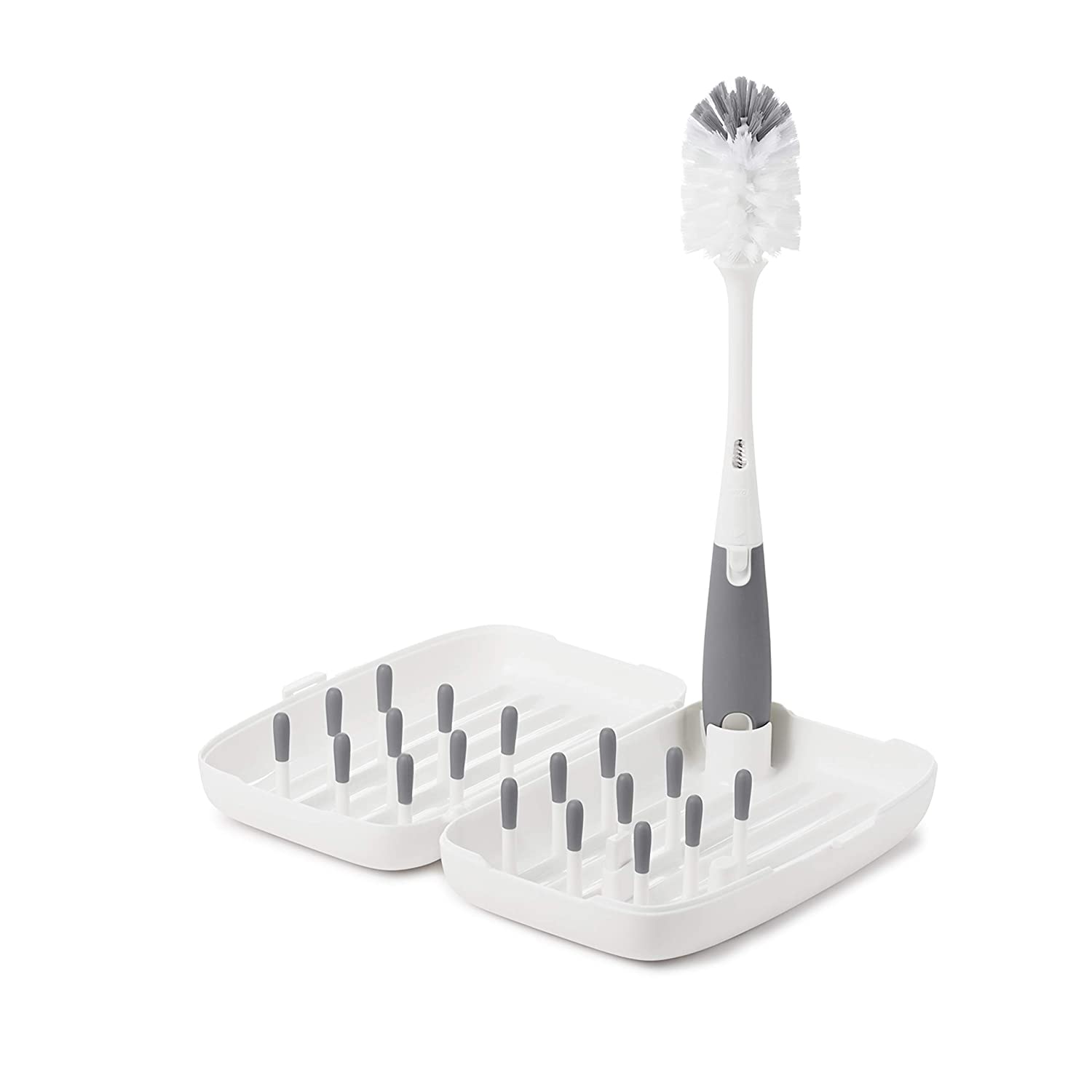 OXO TOT On-The-Go Drying Rack With Bottle Brush, -- ANB Baby
