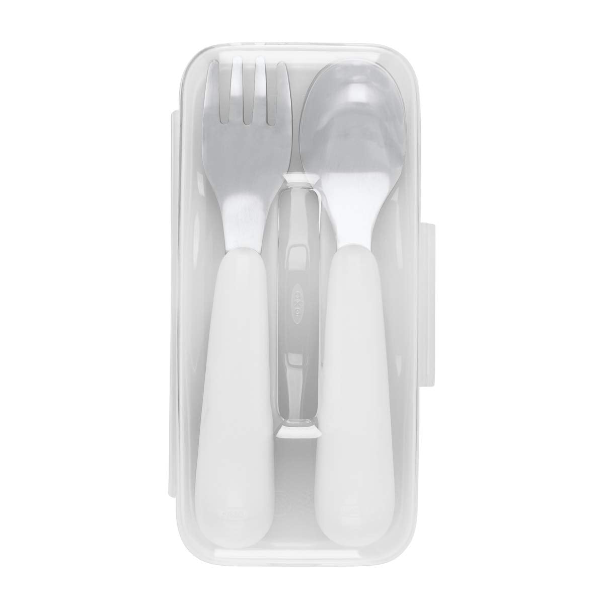 OXO TOT On-The-Go Fork And Spoon Set with Carrying Case, -- ANB Baby