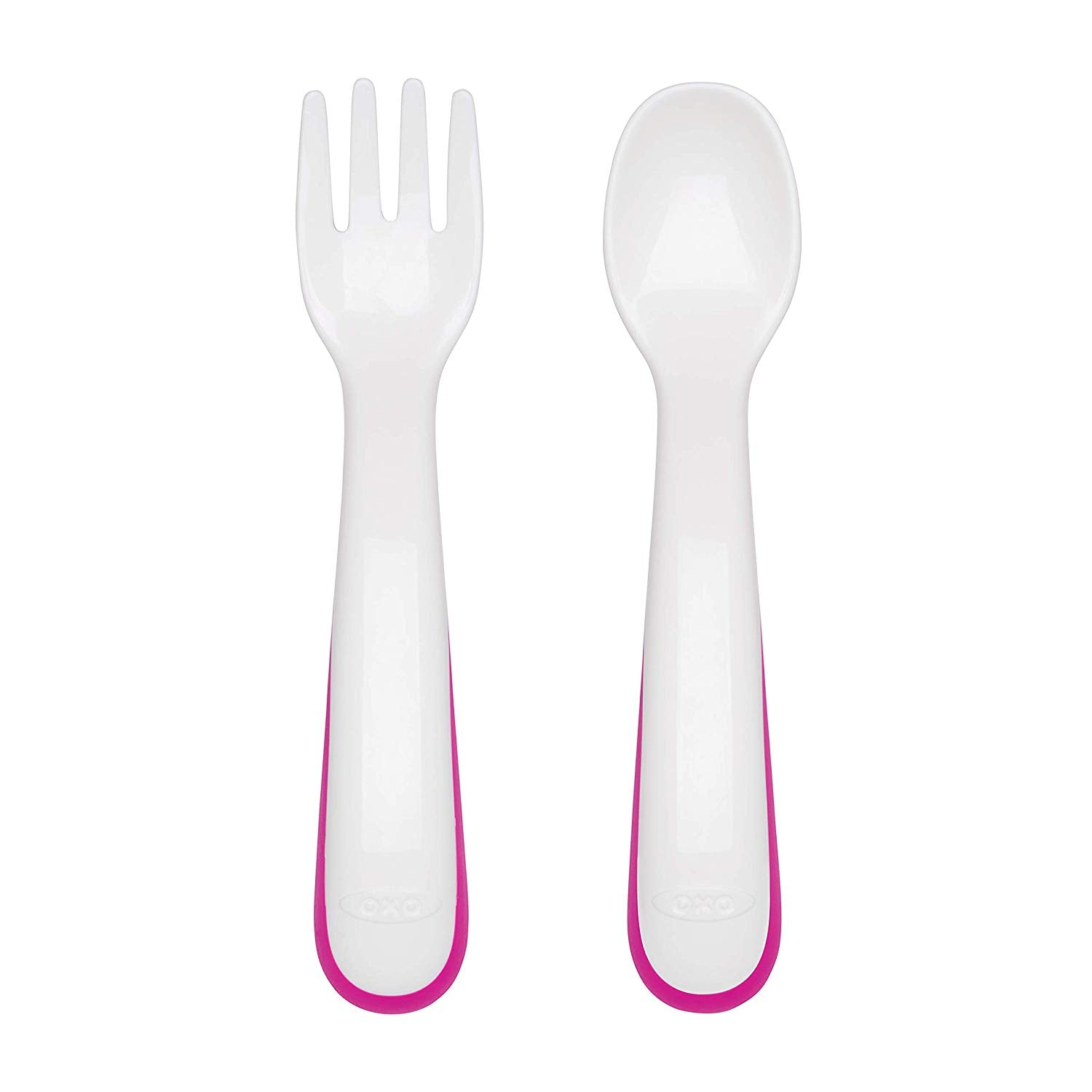 OXO TOT On-the-Go Plastic Fork and Spoon Set with Travel Case, -- ANB Baby